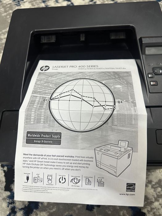 Hp Pro 400 dn Skarasnoy Printer Xolati ishlashi idyal Aybi yoʻq