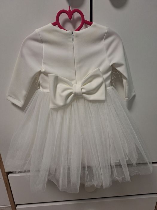 Бебешка децка рокля 80р. Бяла