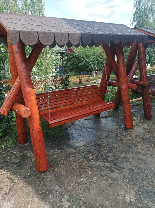 Leagăn tip balansoar din lemn masiv