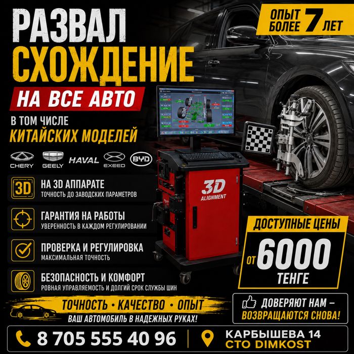 Геометрия колес / Развал схождение