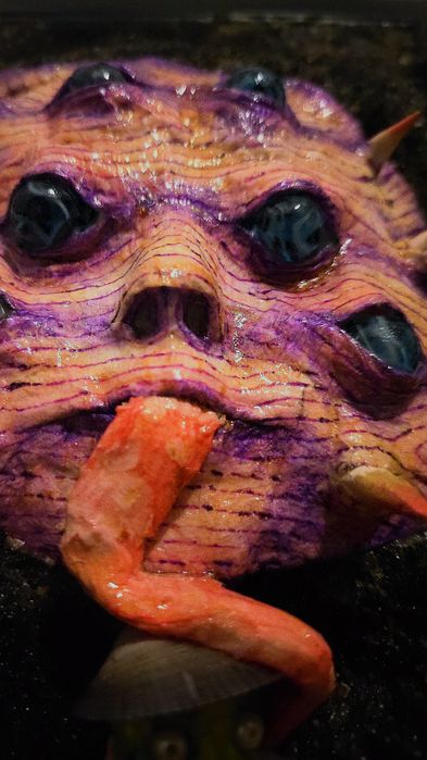 Tablou 3D Mixed Media cu iluminare sculptură murală artă suprarealistă