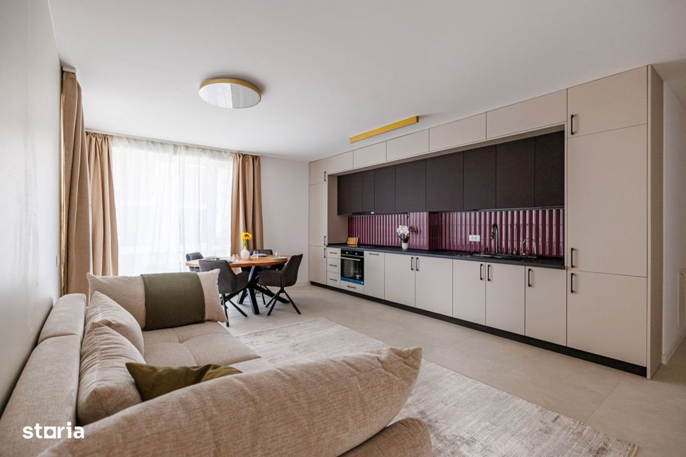 Apartament 2 camere, mobilat si utilat, terasa 12,8 mp | Comision 0