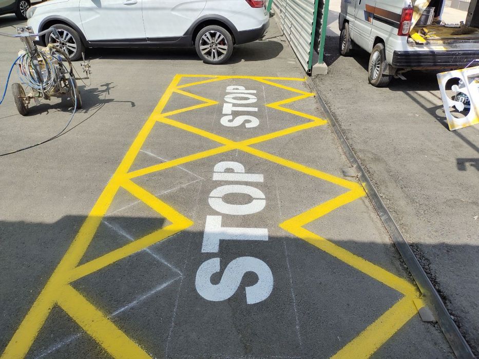 Дорожная Разметка от 6.500 сум.Razmetka.Парковочные места.Пешеходные