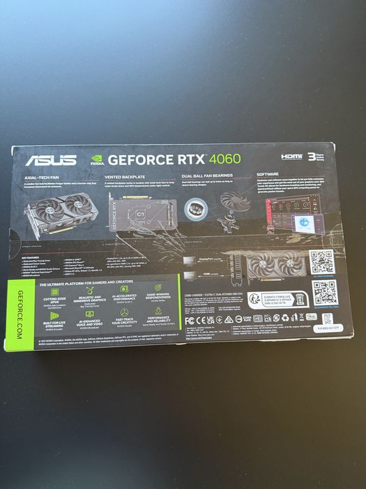 Placa Nvidia ASUS Dual GeForce RTX™ 4060 OC Edition 8GB GDDR6, sigilat