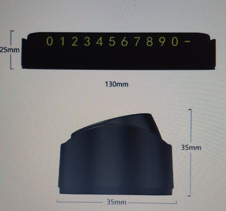 Suport plastic numar telefon pentru parcare temporara