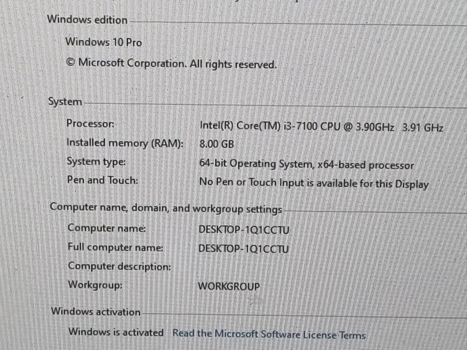 calculator Lenovo SFF 3102..i3 gen 7..8 gb Ddr4..carcasa subtire.