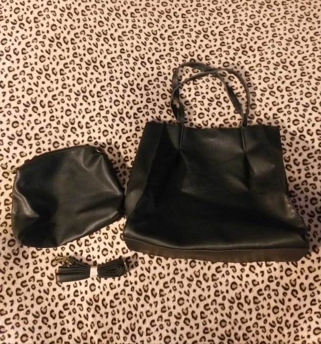 Дамска черна чанта