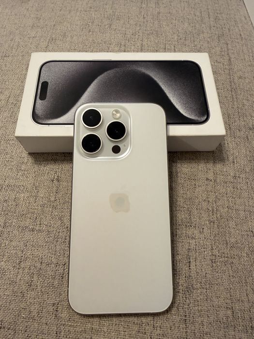 iphone 15 pro white titanium 128gb impecabil