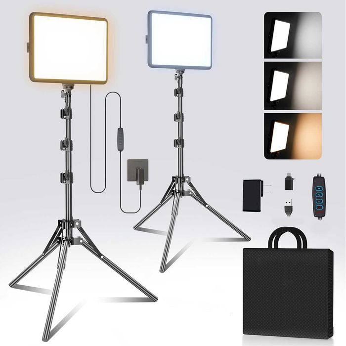 Комплект от 2 LED фотографски осветителни тела