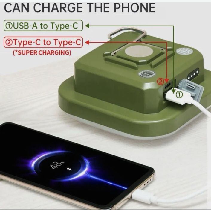 Фонарь светодиодный LED 200w перезаряжаемый фанар