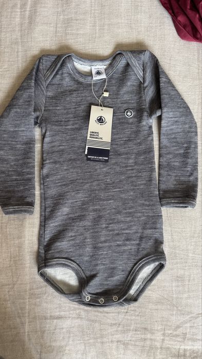 Шерстяной боди Petite Bateau