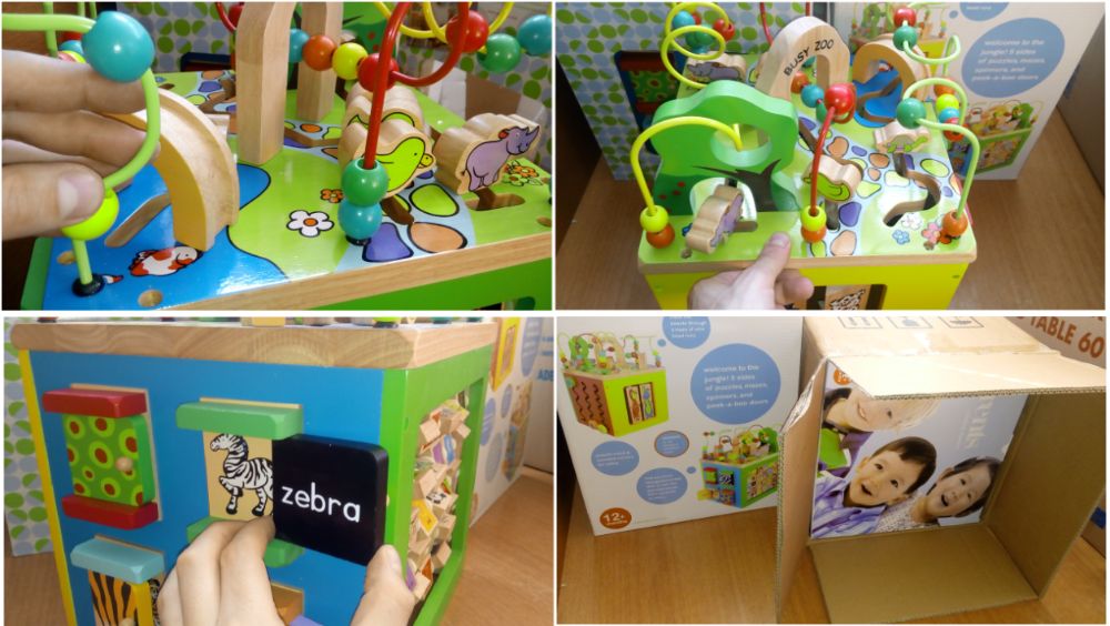 НАМАЛЕНИЕ!ХХL дървен мултифункционален интерактивен занимателен сортер