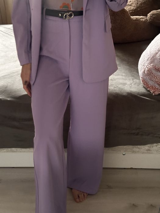 Лилав сет сако и панталон