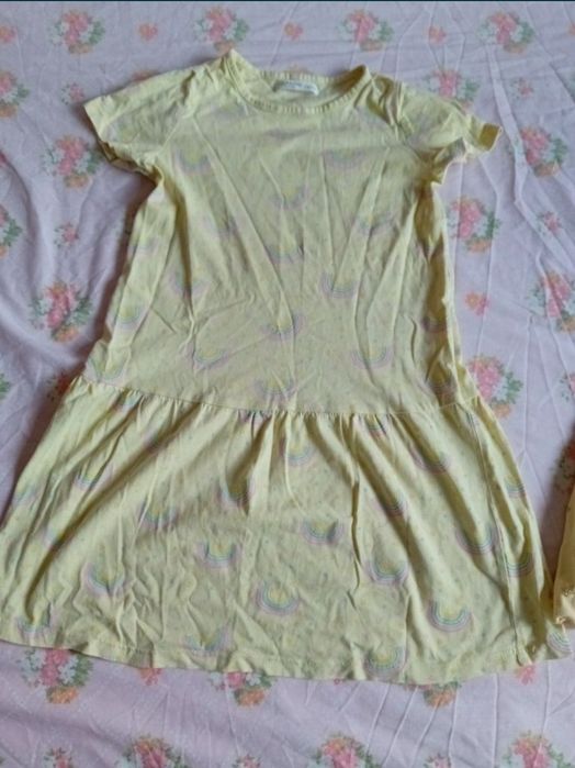 set lot 2 rochite 110 116 4 5 6 ani rochie fetita fata vara h&m