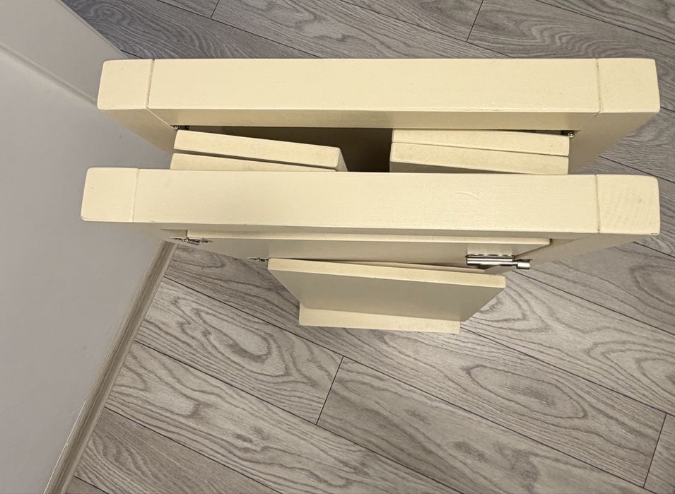 Vand turn de activitati pliabil/learning tower crem