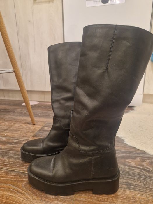 Дамски ботуши Mango. 38 номер. Естествена телешка кожа.