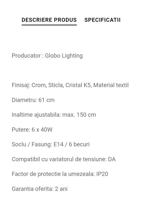 Candelabru Teejay