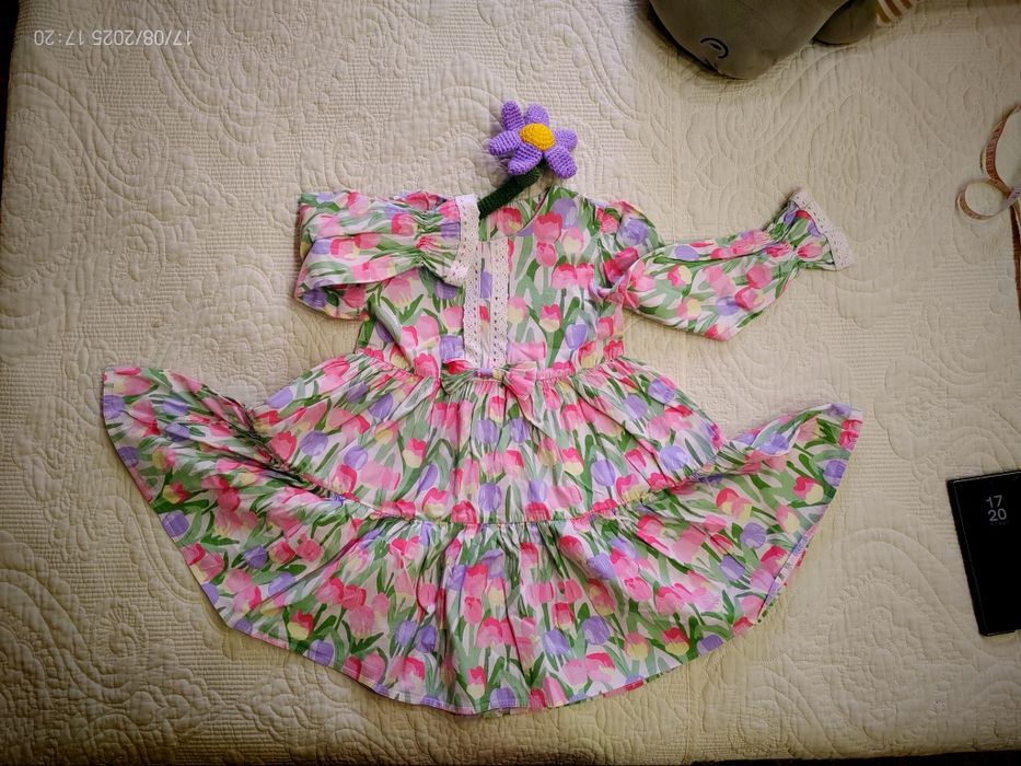 Платье для девочки 5-6 лет, х/б