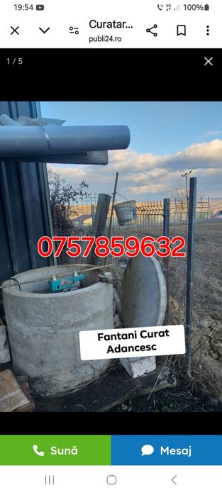 Curatit fantana adâncim