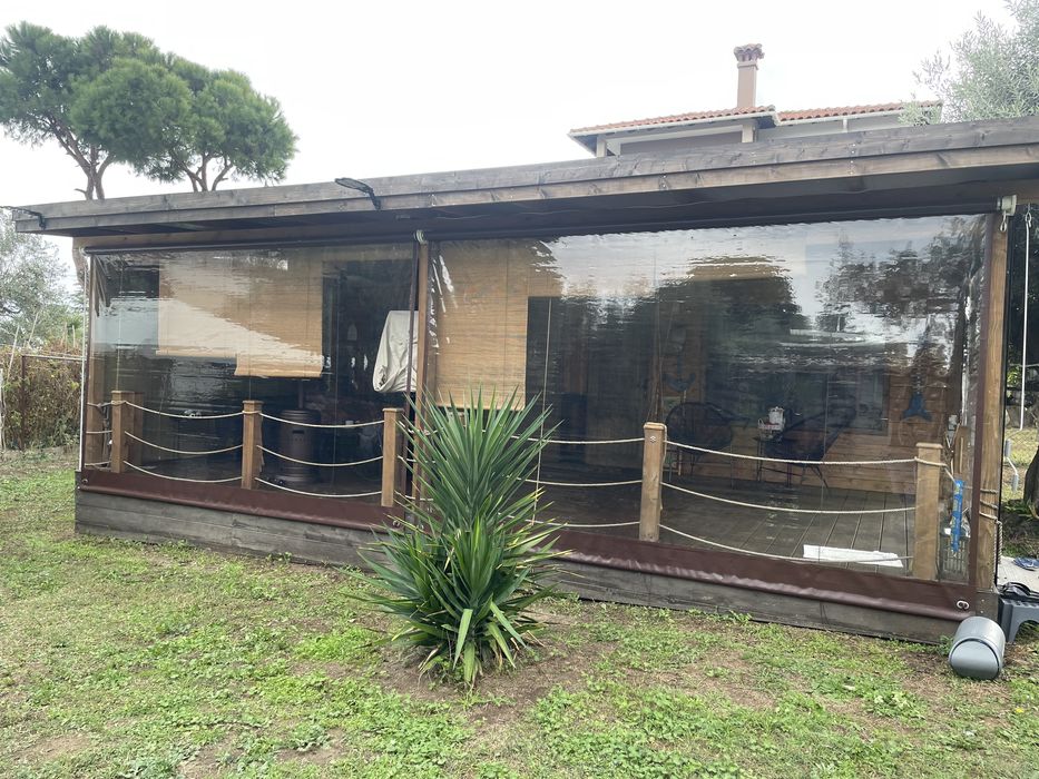 Ветроупорни завеси PVC кристал винил ветробрани акрилен тенти сенници