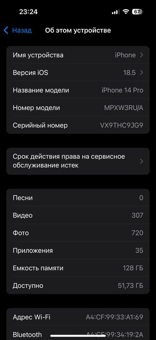 Продам iphone 14pro 128gb