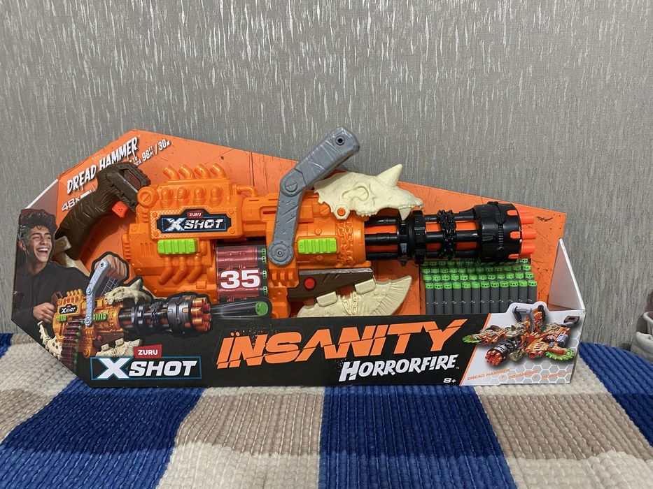 игрушечный бластер Zuru X-Shot Insanity HorrorFire Dread Hammer.