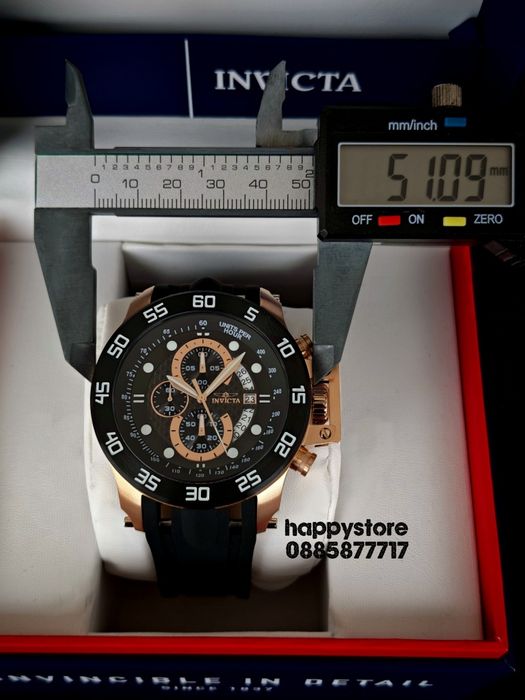 INVICTA I-Force black gold 51 mm, Инвикта нов ръчен часовник