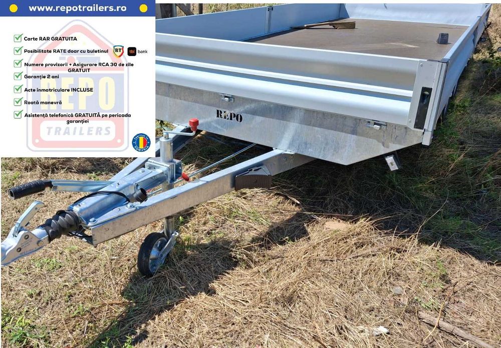 Remorca CARGO ,marfa,atv,utv,apicol, 3 tone ,cu frana,FABRICAT RO