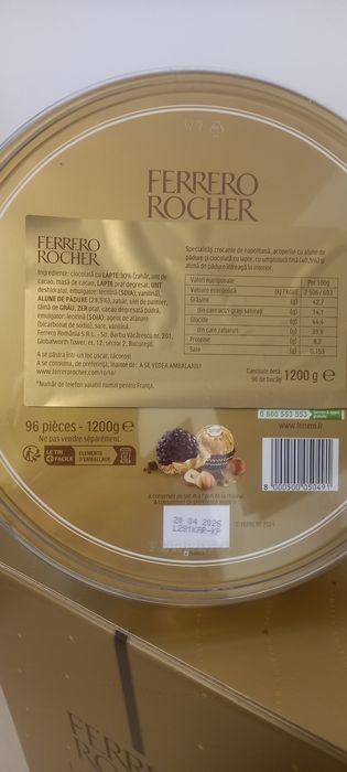 Con praline Ferrero Rocher 1200gr