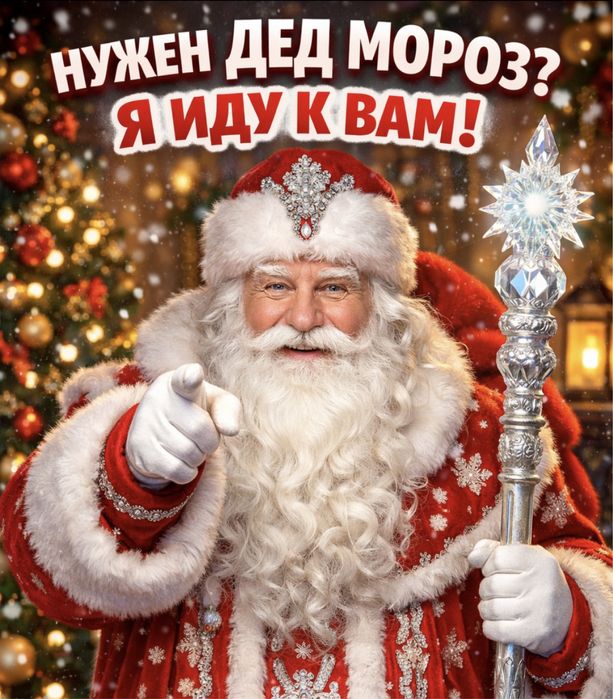 Дед мороз, выезд домой