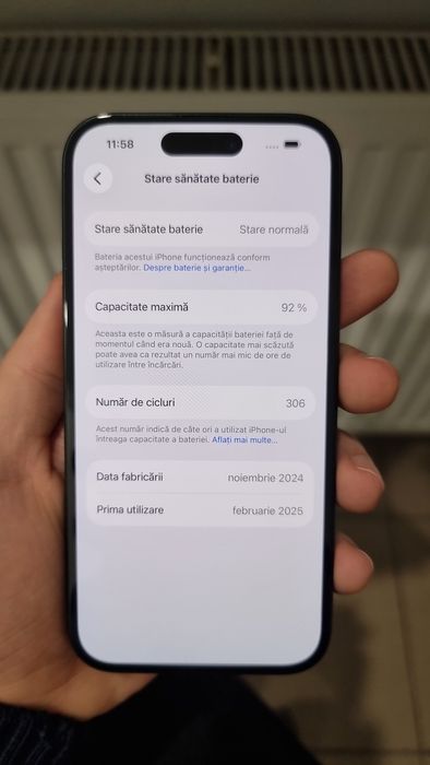 Iphone 16 Black 128 impecabil