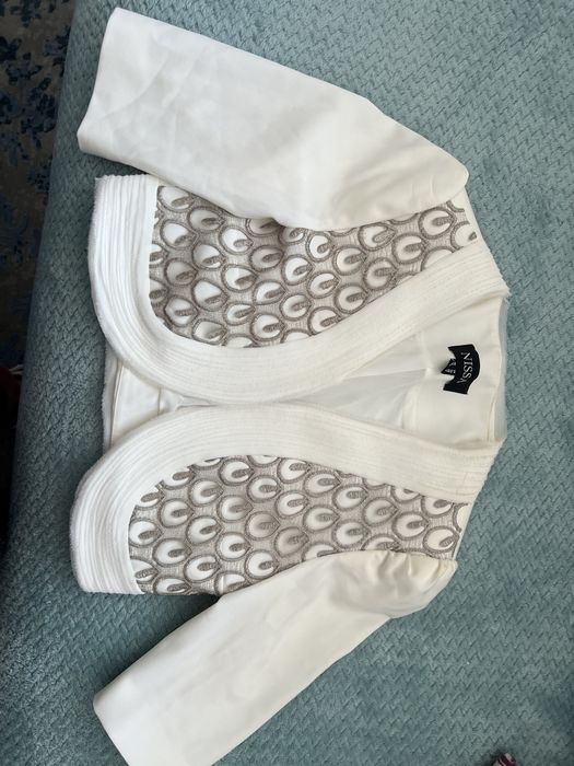 Bolero alb elegant Nissa