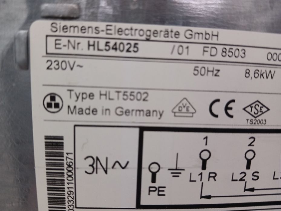 Свободно стояща печка с керамичен плот Сименс Siemens 2години гаранция