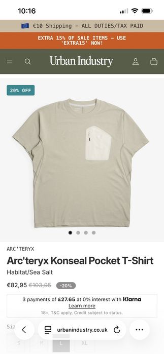 Arc'teryx Konseal Pocket-Ориг.тениска