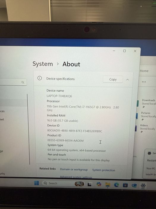 ThinkPad T14 Gen 2i IMPECABIL – i7, 16GB RAM, 1TB SSD, baterie 58 cicluri