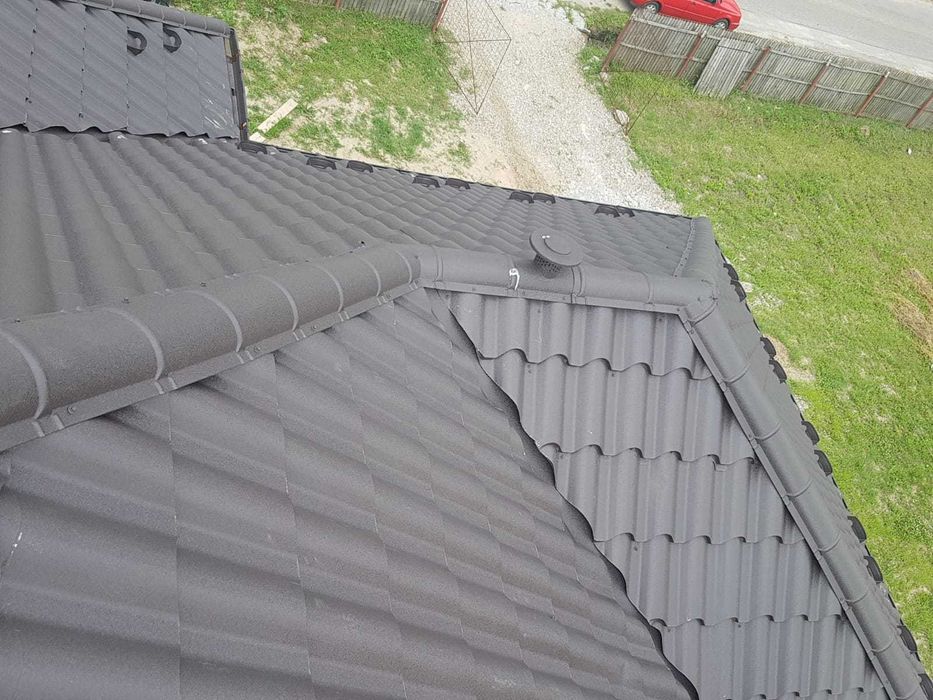 Tabla tip tigla Bilka model nou Helenic Grandemat \ Tigla metalica \ Tabla cutata \ tabla cutata gard \ Tabla bilka acoperis in Rate fixe in magazin