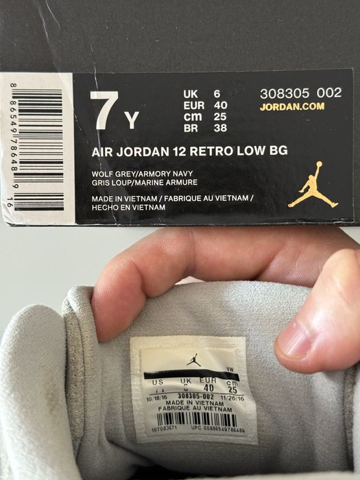 Adidași Air Jordan Retro 12 Low GS Wolf Grey