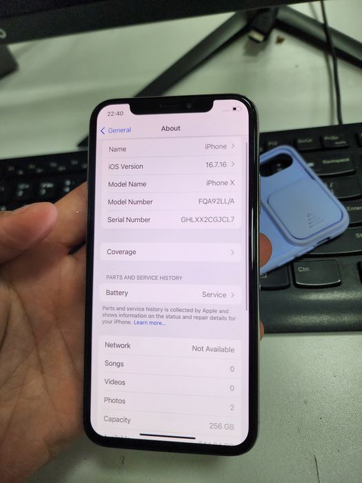 Iphone X LL/A 256GB AKK 75% Ideal Zavod Srochna