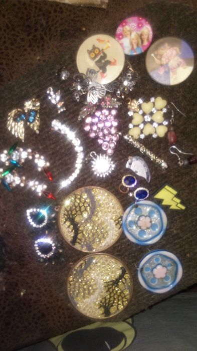 Серьги подвески бижутерия