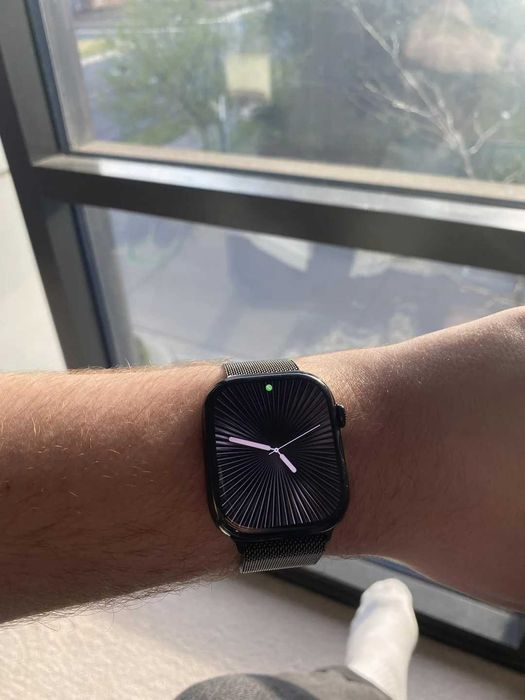 Apple Watch 10 46mm Slate Titanium Case Slate Milanese Loop USA