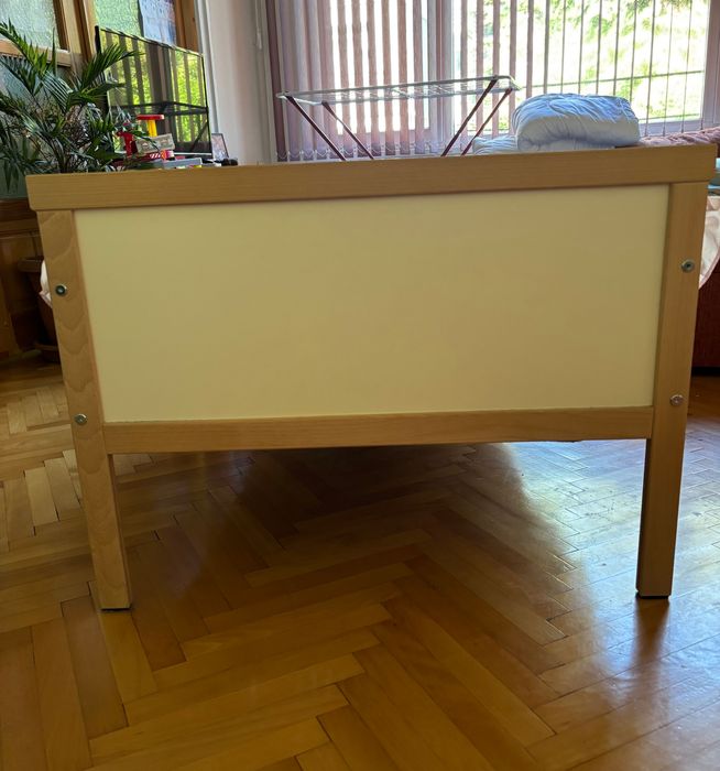 Детско легло с парапет и матрак IKEA Sniglar, 3-7 години 165/77 см.