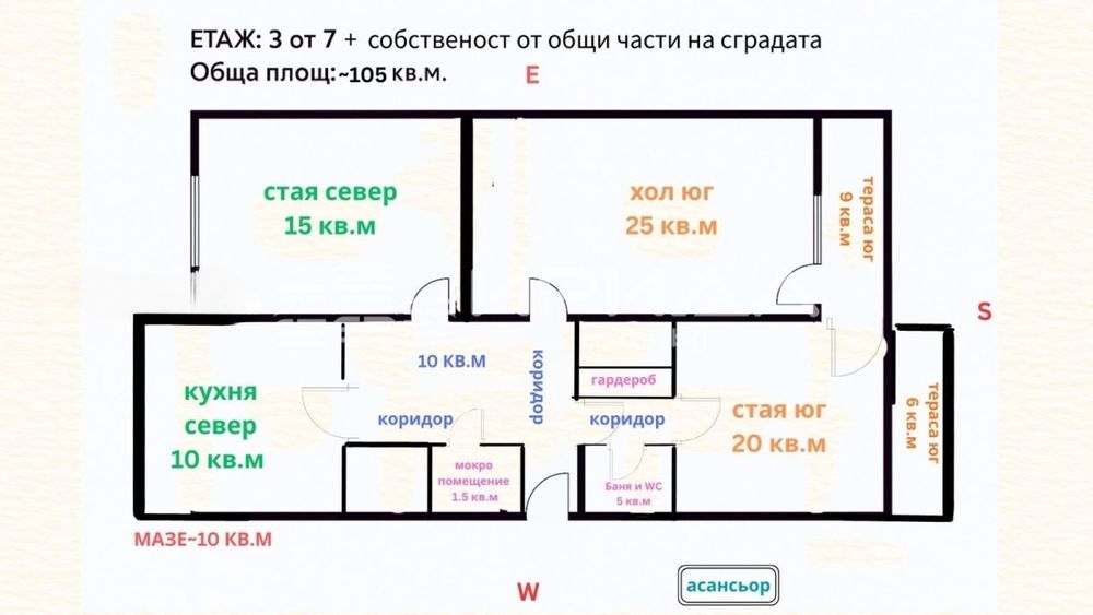 Продава се Тристаен апартамент в София, Лозенец - 89 кв.м за 2321 €/кв.м - Снимка #7