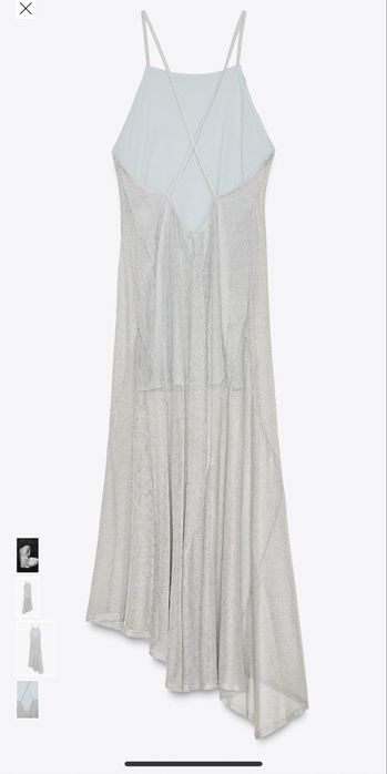 Сребриста рокля ZARA