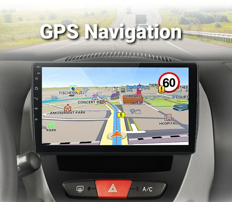 Navigatie Android pt. Peugeot 107, Toyota Aigo, Citroen C1 (2005-2014)