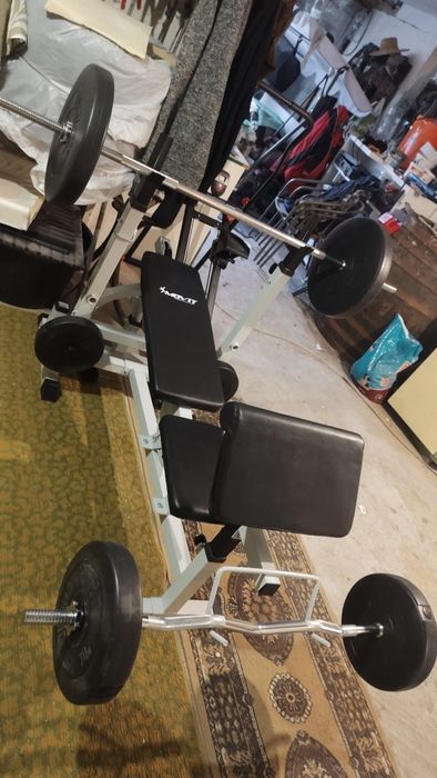 Banca multifuncționala cu gantere 100 kg