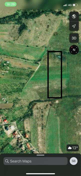 Vand teren extravilan, cu posibilitatea de parcelare