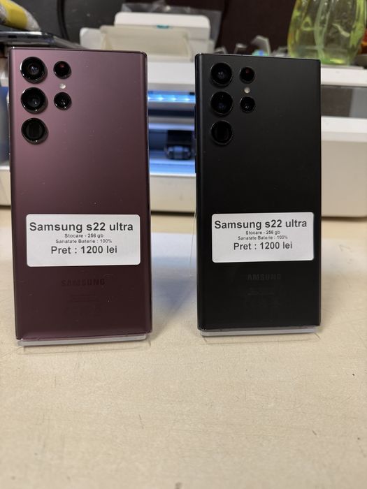Samsung s22 ultra / 256 gb / 12 gb ram / 100% baterie / garantie
