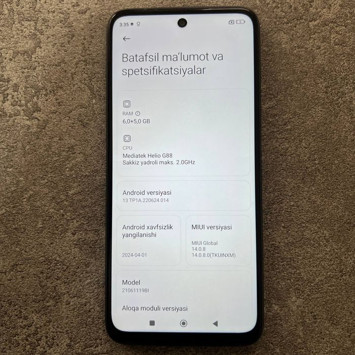 Redmi 10 5G ideal holatda srochni dastavka bor