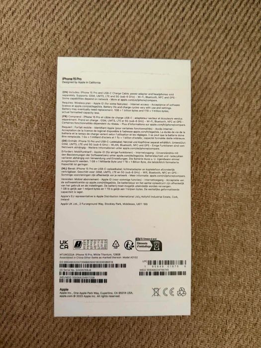 Iphone 15 pro, 128 gb