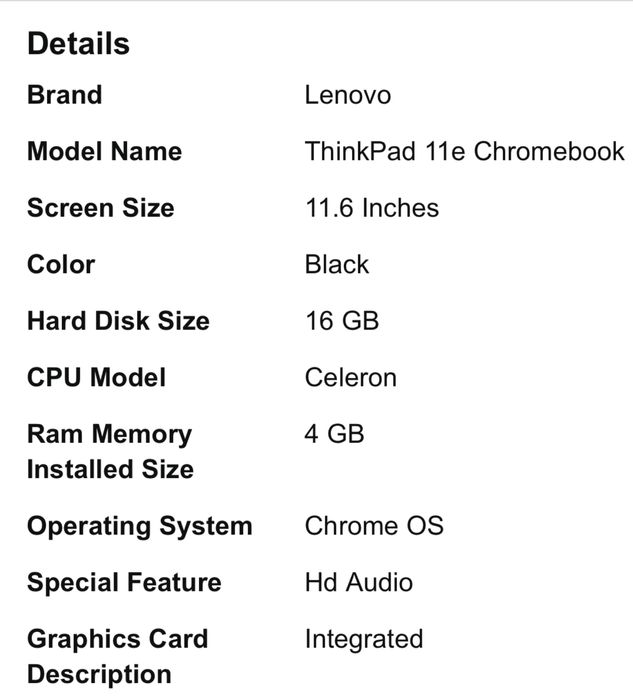 Лаптоп Lenovo 11 E Chromebook
